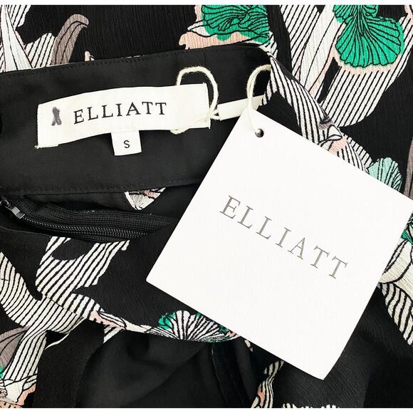 Elliatt Womens Awakening Dress Floral Print Off Shoulder Halter Cut Out Mini NWT - Picture 12 of 13